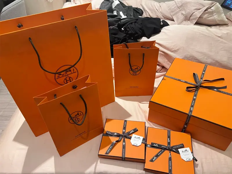 Best Quality-style Hermes orange box and shopping bag for replica Kelly 32cm delivery
