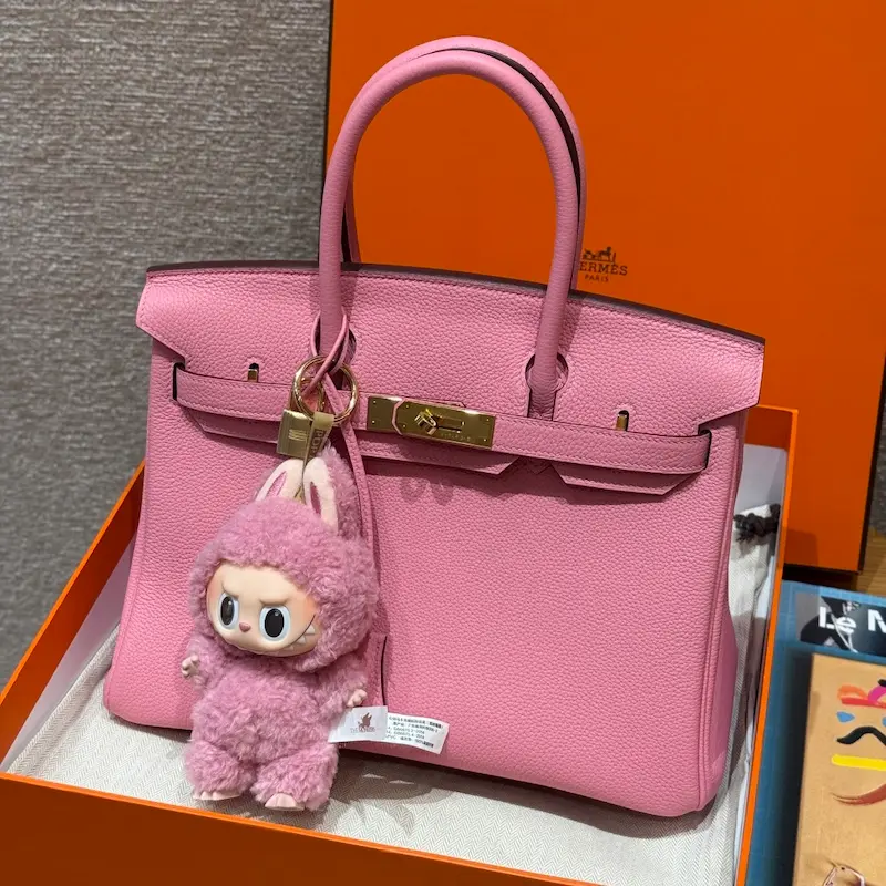 How To Spot A Fake Replica Handbag Store Bag: Genuine Hermes Replica Handbag Store 35cm Sakura Pink Unboxing Example