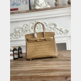 Luxury Hermes 25CM Croco Vein birkin Bag