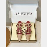Valentino Rockstud Court Shoes In Kid Leather 40MM