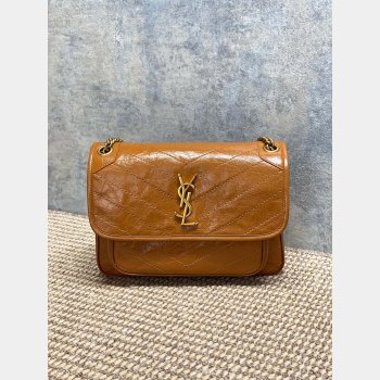 Saint Laurent Niki Brown Medium Flap Bag 633184