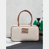 MIU MIU Beau canvas and leather bag 5BB172