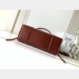 Large Loewe  Amazona 180 bag in croco calfskin