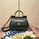 Dolce & Gabban Lizard-skin pattern Sicily handbag 20CM