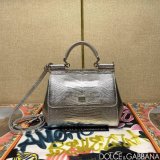 Dolce & Gabban Lizard-skin pattern Sicily handbag 20CM