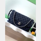 Denim Quilted Luxury AS2137/AS2136 Denim Trip Single Flap Blue
