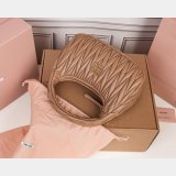 MIU MIU Wander matelasse nappa leather hobo bag 25CM