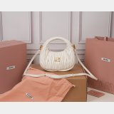 MIU MIU Wander matelasse nappa leather hobo mini-bag