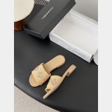 2026 Chanel raffia slide sandals
