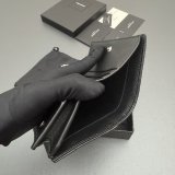 Saint Laurent MATELASSE compact zip around wallet