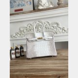 Best Hermes 25CM Croco Vein birkin Bag