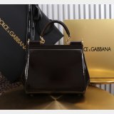 Dolce & Gabban patent leather Sicily handbag 20CM