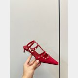 Valentino Rockstud Court Shoes In Kid Leather 40MM