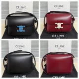 TEEN TRIOMPHE BAG IN SHINY CALFSKIN WITH ENAMEL CLOSURE