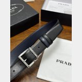 Prada Saffiano Leather Reversible Belt