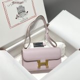 Perfect Hermes handmade Stiching Constance Elan Bag 24cm