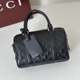 Gucci Fashion 855789 Men Travel GG Emblem Small Duffle Bag
