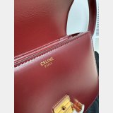 TEEN TRIOMPHE BAG IN SHINY CALFSKIN WITH ENAMEL CLOSURE
