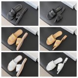 2026 Chanel raffia slide sandals
