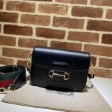 Fake Gucci Horsebit 1955 small black 658574 bag