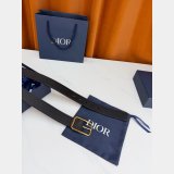 AAA+ Christian Dior Black Grained Calfskin belt 35mm