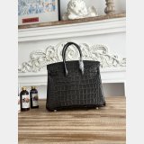 Luxury Hermes 25CM Croco Vein birkin Bag