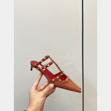 Valentino Rockstud Court Shoes In Kid Leather 40MM