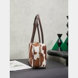 Miu Miu Beau Cow-Print Calf Hair Shoulder Bag
