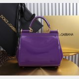 Dolce & Gabban patent leather Sicily handbag 20CM