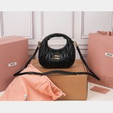 MIU MIU Wander matelasse nappa leather hobo mini-bag