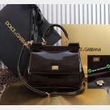 Dolce & Gabban patent leather Sicily handbag 20CM