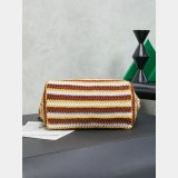 MIU MIU Fabric Crochet Pouch Multicolor