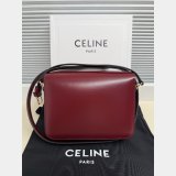 TEEN TRIOMPHE BAG IN SHINY CALFSKIN WITH ENAMEL CLOSURE