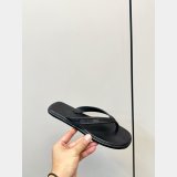 BOTTEGA VENETA Sampieri Thong logo-embossed leather-trimmed rubber sandals