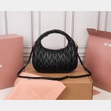 MIU MIU Wander matelasse nappa leather hobo bag 25CM