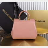 Dolce & Gabban patent leather Sicily handbag 20CM