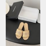 2026 Chanel raffia slide sandals