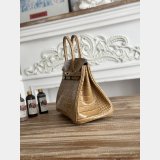Luxury Hermes 25CM Croco Vein birkin Bag