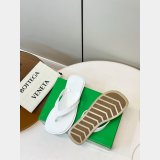 BOTTEGA VENETA Sampieri Thong logo-embossed leather-trimmed rubber sandals