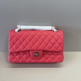 AAA+ Quality FLAP CC 25cm Caviar Leather Handbag
