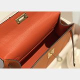 Top Hermes human handmade stichign Mini Kelly