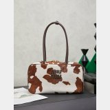 Miu Miu Beau Cow-Print Calf Hair Shoulder Bag
