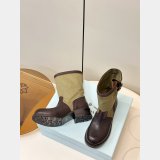 2026 Prada Leather and canvas boots