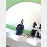 Designer Clutch With Chain AS4244 & AS2215 Washed Denim Bag