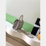 AAA+ AP3238 Flap Phone Holder With Chain Grained Shiny Bag