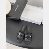 2026 Chanel raffia slide sandals