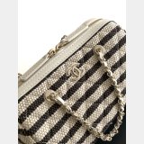 Top Clutch With Chain AP4986 Printed Fabric & Gold-tone Metal Bag