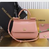 Dolce & Gabban patent leather Sicily handbag 20CM