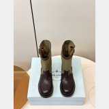2026 Prada Leather and canvas boots