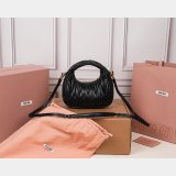 MIU MIU Wander matelasse nappa leather hobo mini-bag
